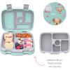 imageBentgo Kids Prints Tray with Transparent Cover  Reusable BPAFree 5Compartment Meal Prep Container with BuiltIn Portion Control for Healthy Meals At Home ampamp On the Go SafariPuppy Love