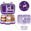 imageBentgo Kids Prints Tray with Transparent Cover  Reusable BPAFree 5Compartment Meal Prep Container with BuiltIn Portion Control for Healthy Meals At Home ampamp On the Go SafariUnicorn