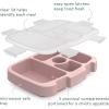 imageBentgo Kids Prints Tray with Transparent Cover  Reusable BPAFree 5Compartment Meal Prep Container with BuiltIn Portion Control for Healthy Meals At Home ampamp On the Go SafariGreen Rainbow