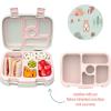 imageBentgo Kids Prints Tray with Transparent Cover  Reusable BPAFree 5Compartment Meal Prep Container with BuiltIn Portion Control for Healthy Meals At Home ampamp On the Go SafariNature Adventure
