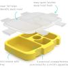 imageBentgo Kids Prints Tray with Transparent Cover  Reusable BPAFree 5Compartment Meal Prep Container with BuiltIn Portion Control for Healthy Meals At Home ampamp On the Go SafariConstruction Trucks