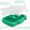 imageBentgo Kids Prints Tray with Transparent Cover  Reusable BPAFree 5Compartment Meal Prep Container with BuiltIn Portion Control for Healthy Meals At Home ampamp On the Go SafariTropical