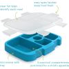 imageBentgo Kids Prints Tray with Transparent Cover  Reusable BPAFree 5Compartment Meal Prep Container with BuiltIn Portion Control for Healthy Meals At Home ampamp On the Go SafariDinosaur