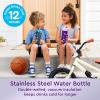 imageBentgo Kids Stainless Steel Insulated Water Bottle  LeakProof Keeps Cool for 12 Hours Durable BPAFree Dishwasher Safe 14 oz Cup for Ages 3 for SchoolSportsDaycare Rainbows ampamp ButterfliesUnicorn