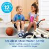imageBentgo Kids Stainless Steel Insulated Water Bottle  LeakProof Keeps Cool for 12 Hours Durable BPAFree Dishwasher Safe 14 oz Cup for Ages 3 for SchoolSportsDaycare Rainbows ampamp ButterfliesSharks