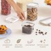 imageBentgo Pantry  22Piece Airtight Food Storage Containers Clear and Stackable Kitchen and Pantry Organization Set Locking Lids for Freshness Bonus Cereal Lid ampamp Scoop BPAFree Plastic White Stone3Piece Set Scoop Accessories  Clear