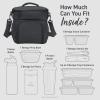 imageBentgo Prep Deluxe Insulated Multimeal Bag  Lunch Box Bag Holds 5 Meals Premium Insulation up to 8 Hrs Durable WaterResistant  Large Capacity For Adult Meal Prep White MarbleDark Gray