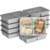 imageBentgo 20Piece Lightweight Durable Reusable BPAFree 3Compartment Containers  Microwave Freezer Dishwasher Safe  SilverSilver