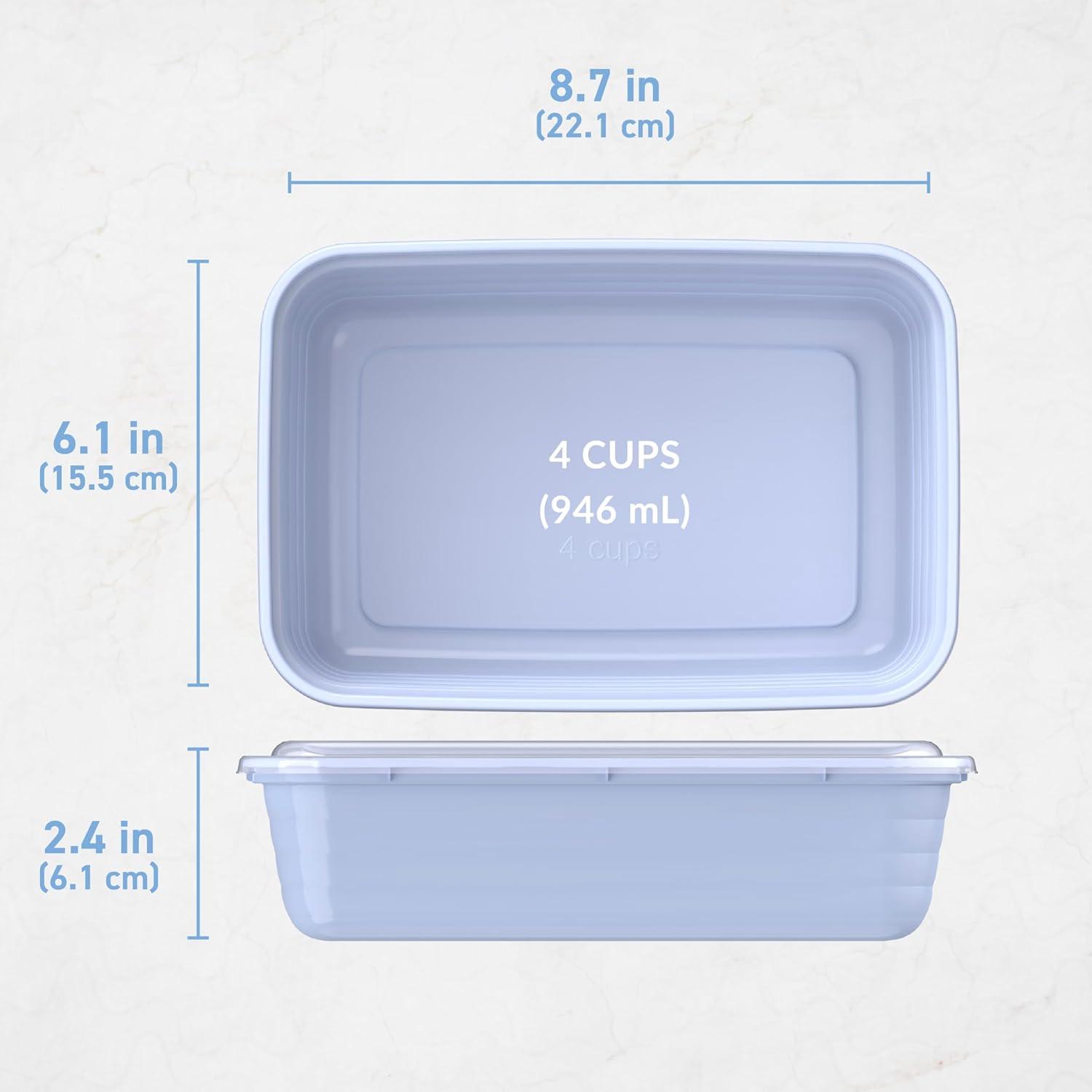 imageBentgo 20Piece Lightweight Durable Reusable BPAFree 1Compartment Containers  Microwave Freezer Dishwasher Safe  Blush PinkPeriwinkle