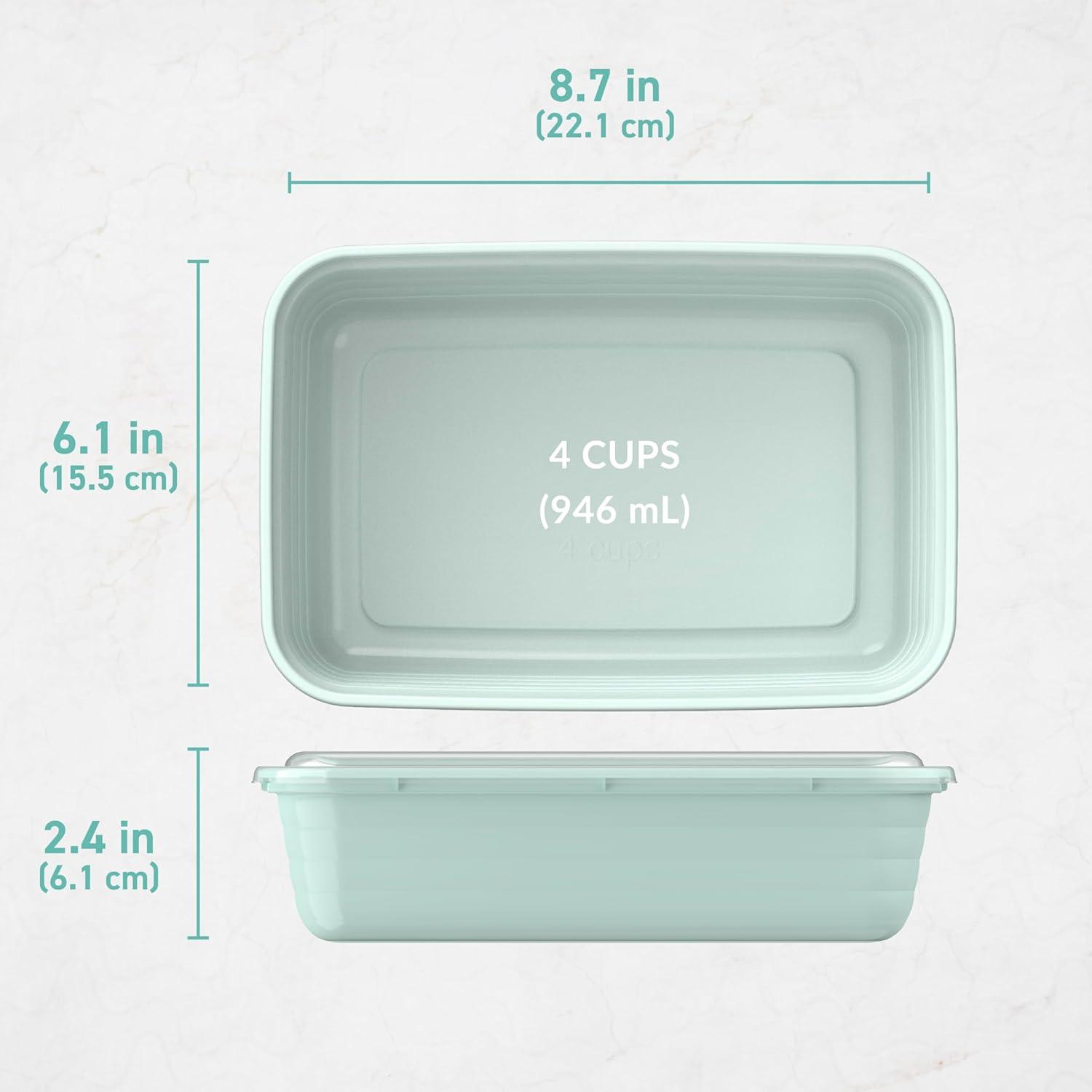 imageBentgo 20Piece Lightweight Durable Reusable BPAFree 1Compartment Containers  Microwave Freezer Dishwasher Safe  Navy BlueMint