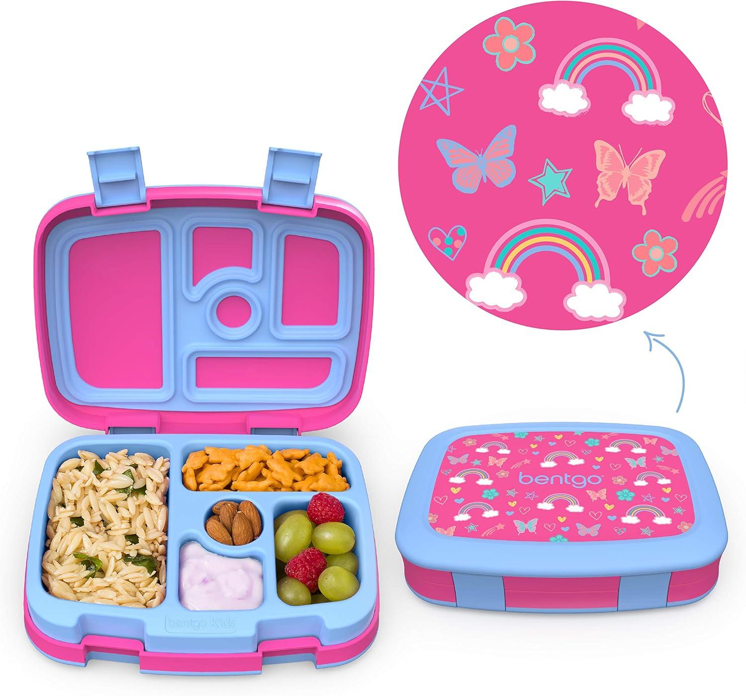 imageBentgo 2in1 Backpack ampamp Insulated Lunch Bag Set With Kids Prints Lunch Box Rainbows and Butterflies