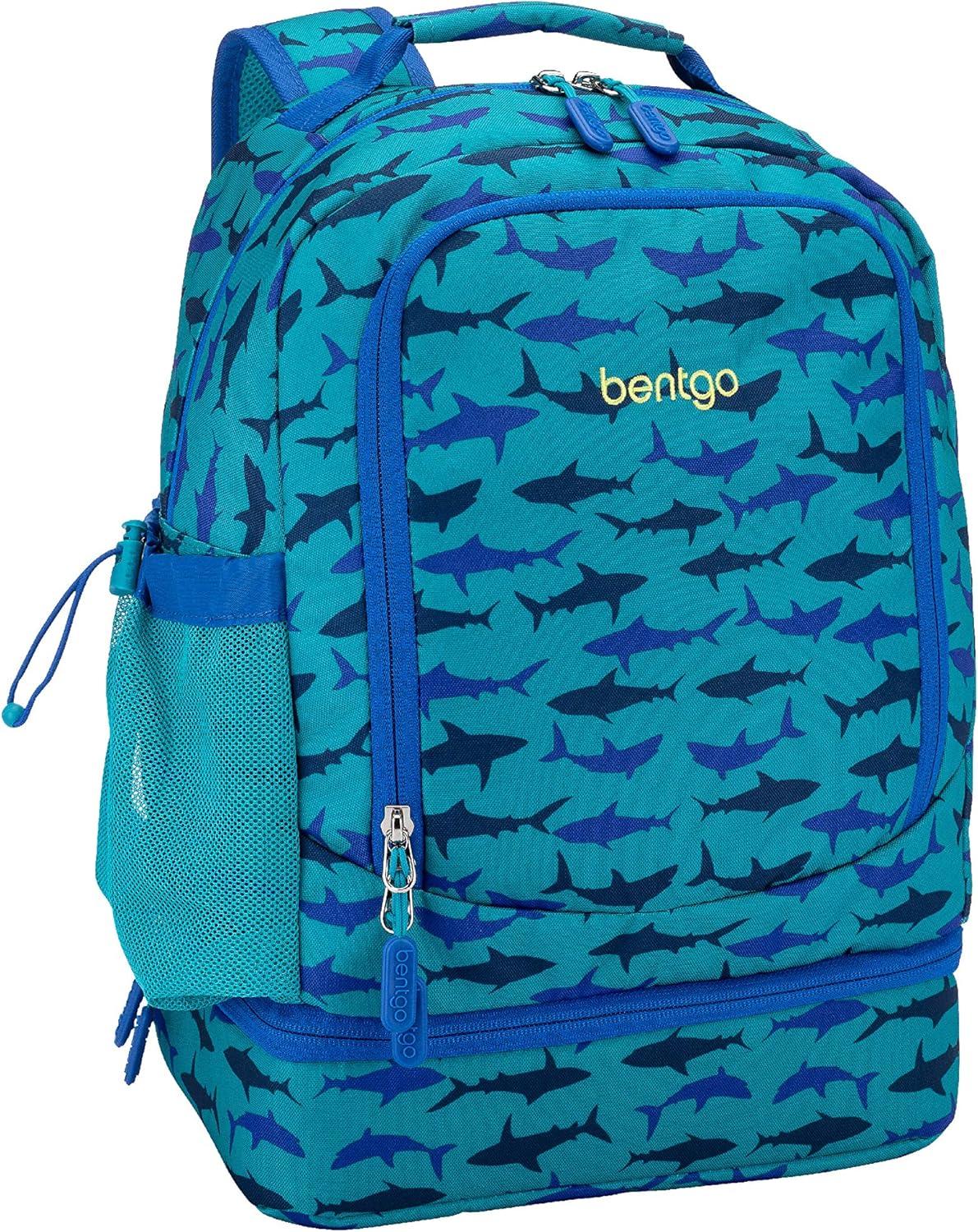 imageBentgo 2in1 Backpack ampamp Insulated Lunch Bag Set With Kids Prints Lunch Box Shark
