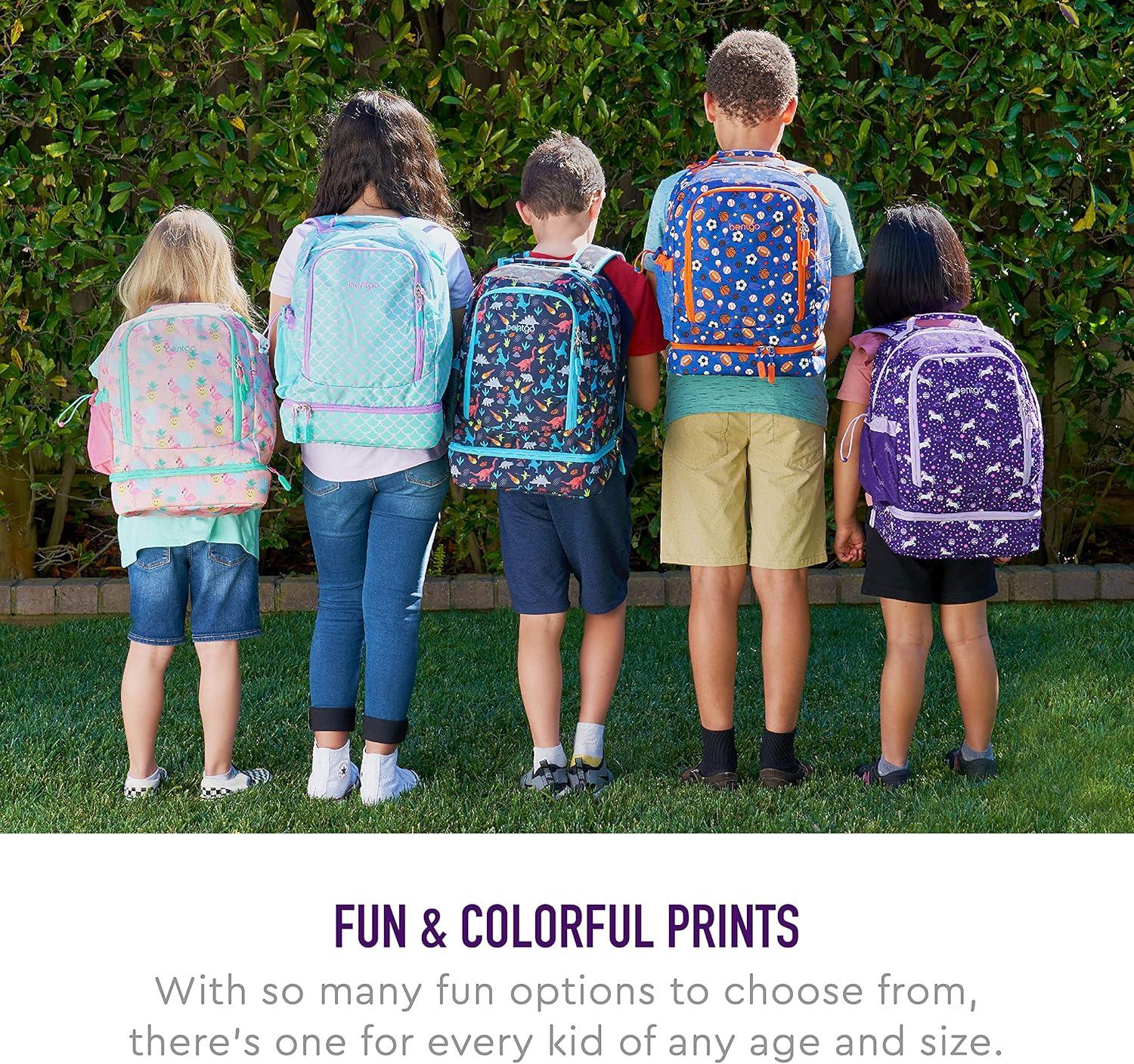 imageBentgo 2in1 Backpack ampamp Insulated Lunch Bag Set With Kids Prints Lunch Box Unicorn