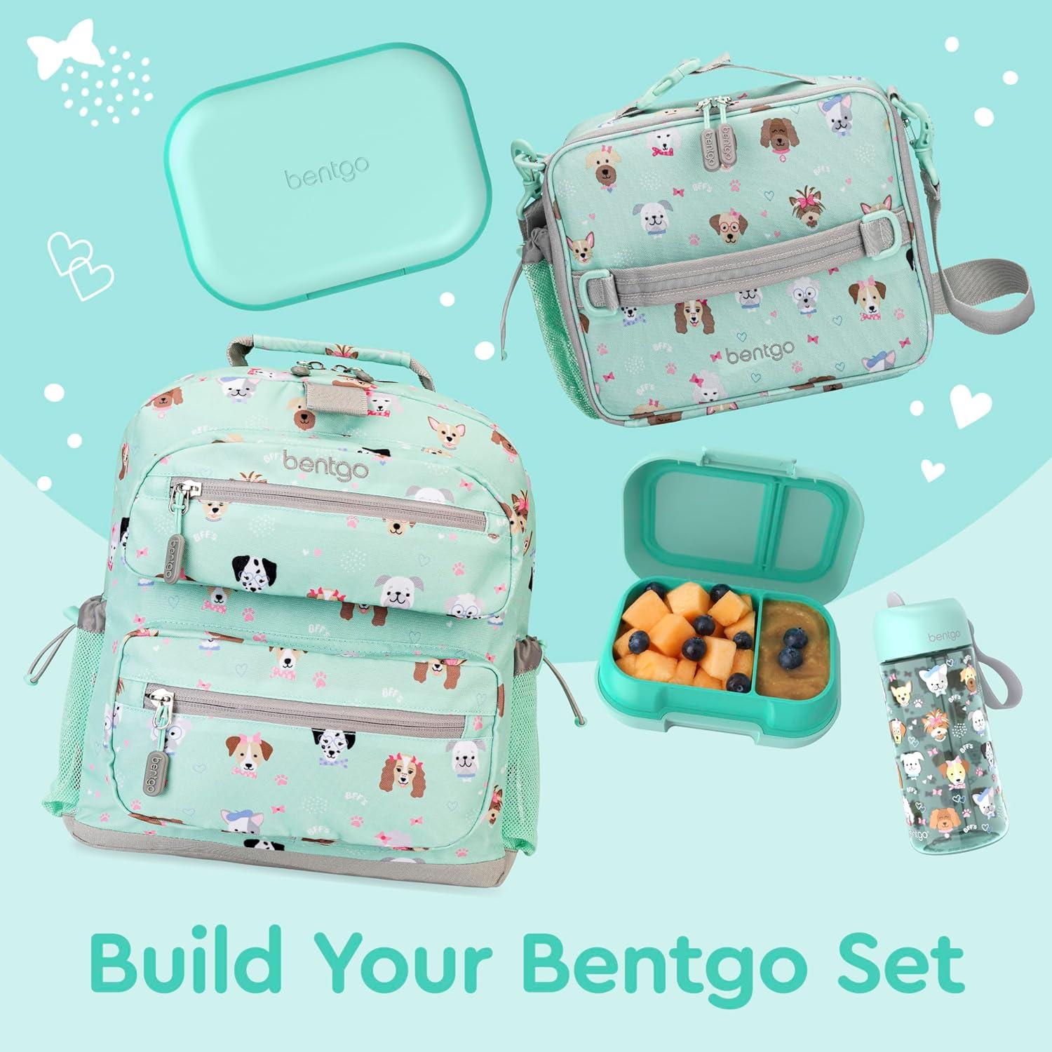 imageBentgo Chill Kids LeakProof Lunch Box  4Compartment Bento Box with BuiltIn Ice Pack 33 Cup Capacity PFAS ampamp BPAFree Microwave ampamp Dishwasher Safe Ideal Size for Ages 3 to 7 PurpleAqua