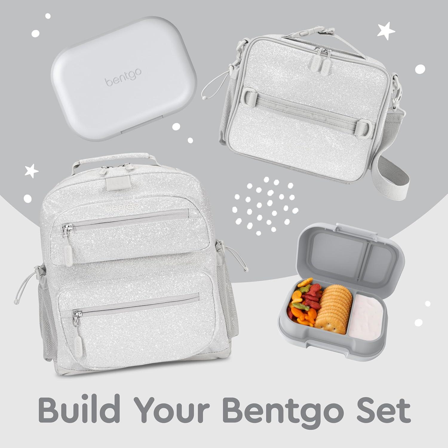 imageBentgo Chill Kids LeakProof Lunch Box  4Compartment Bento Box with BuiltIn Ice Pack 33 Cup Capacity PFAS ampamp BPAFree Microwave ampamp Dishwasher Safe Ideal Size for Ages 3 to 7 PurpleGray