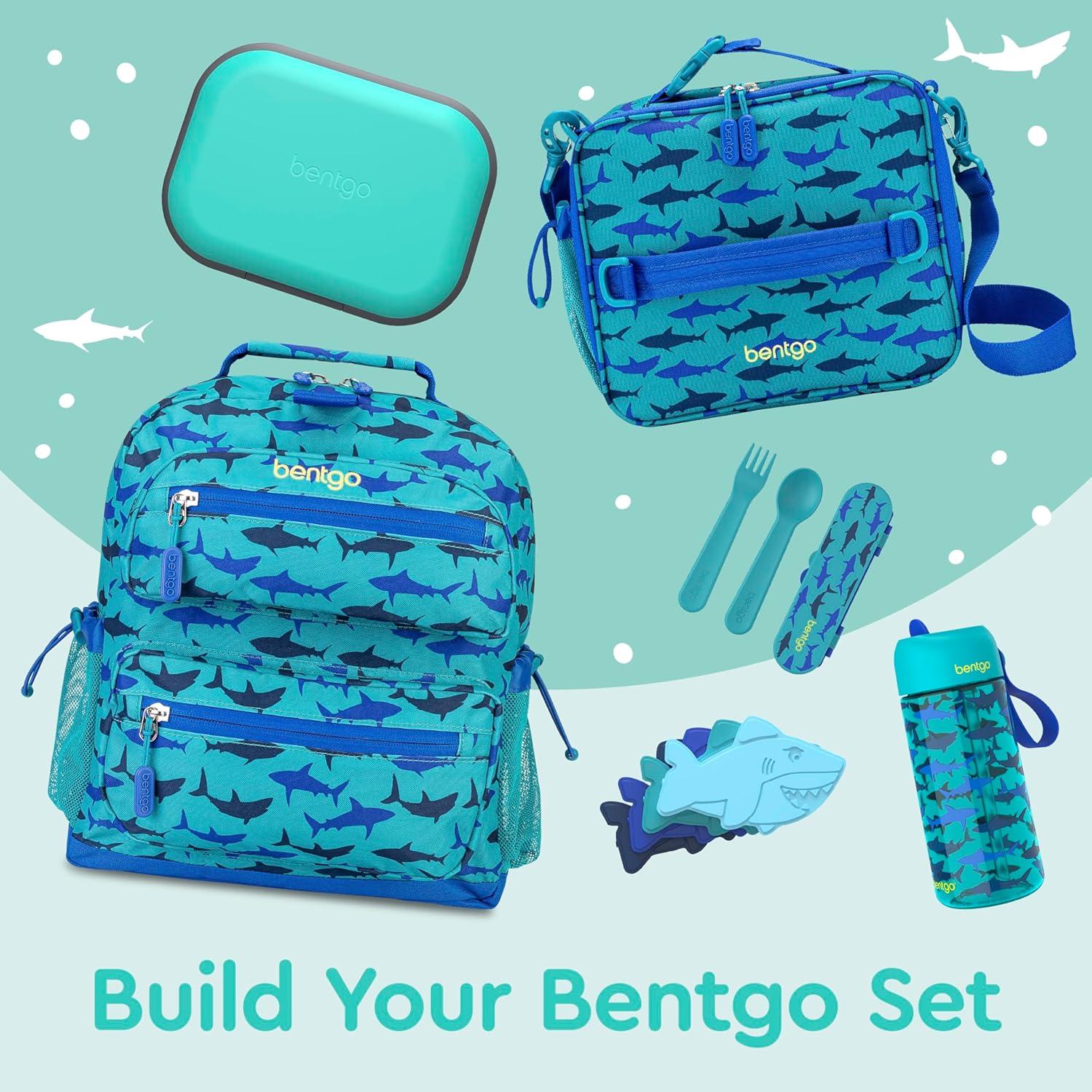 imageBentgo Chill Kids LeakProof Lunch Box  4Compartment Bento Box with BuiltIn Ice Pack 33 Cup Capacity PFAS ampamp BPAFree Microwave ampamp Dishwasher Safe Ideal Size for Ages 3 to 7 PurpleElectric Aqua