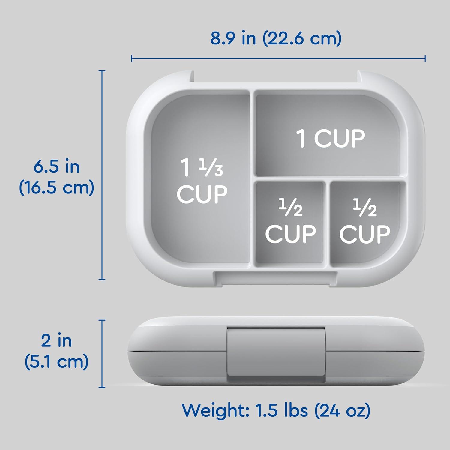 imageBentgo Chill Kids LeakProof Lunch Box  4Compartment Bento Box with BuiltIn Ice Pack 33 Cup Capacity PFAS ampamp BPAFree Microwave ampamp Dishwasher Safe Ideal Size for Ages 3 to 7 PurpleGray