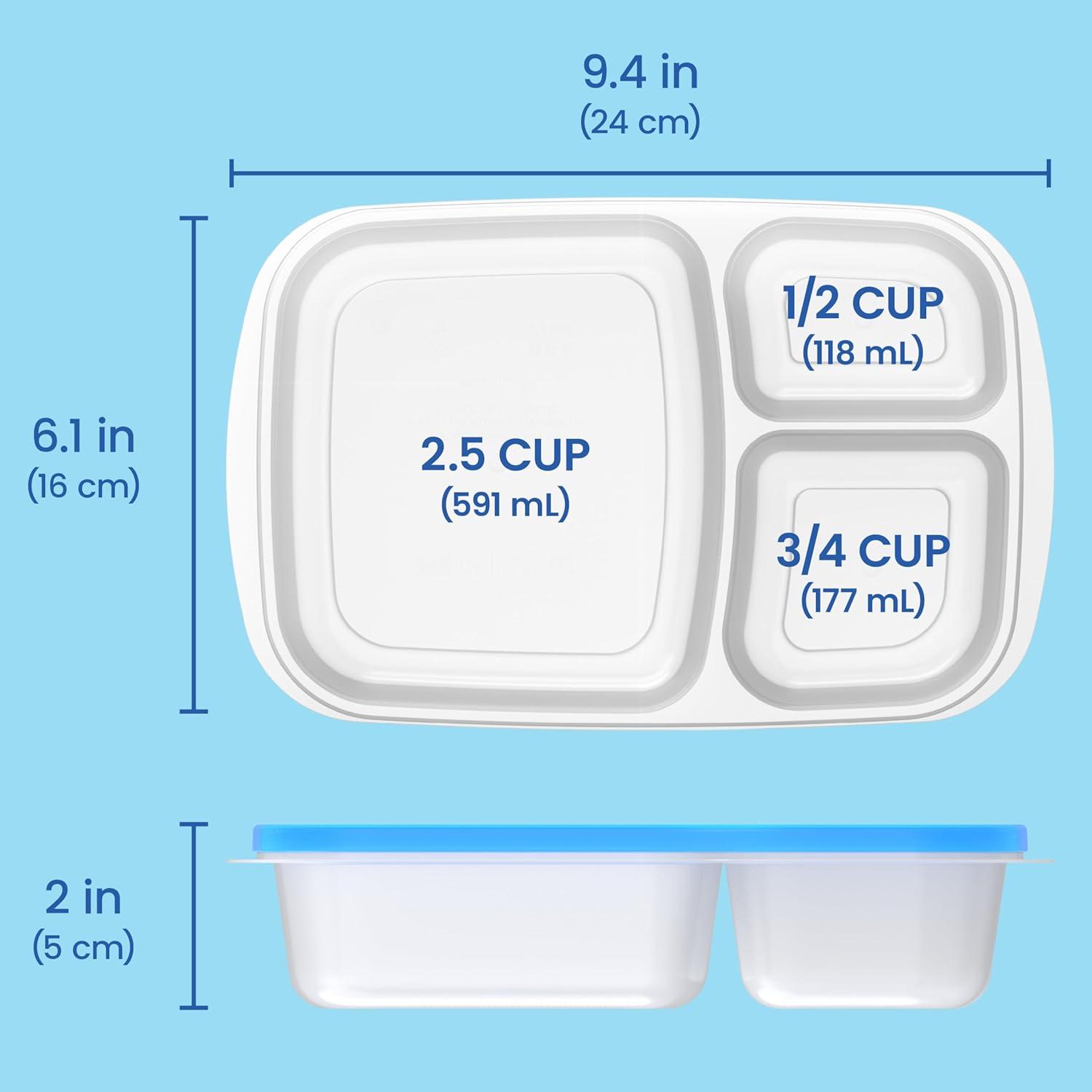imageBentgo Easyboxes  Original Stackable Lunch Boxes  Reusable 3Compartment Food Containers for Kids and Adults  Bento Lunch Box for Meal Prep School ampamp Work  BPA Free Set of 10 Jewel BrightsClassic