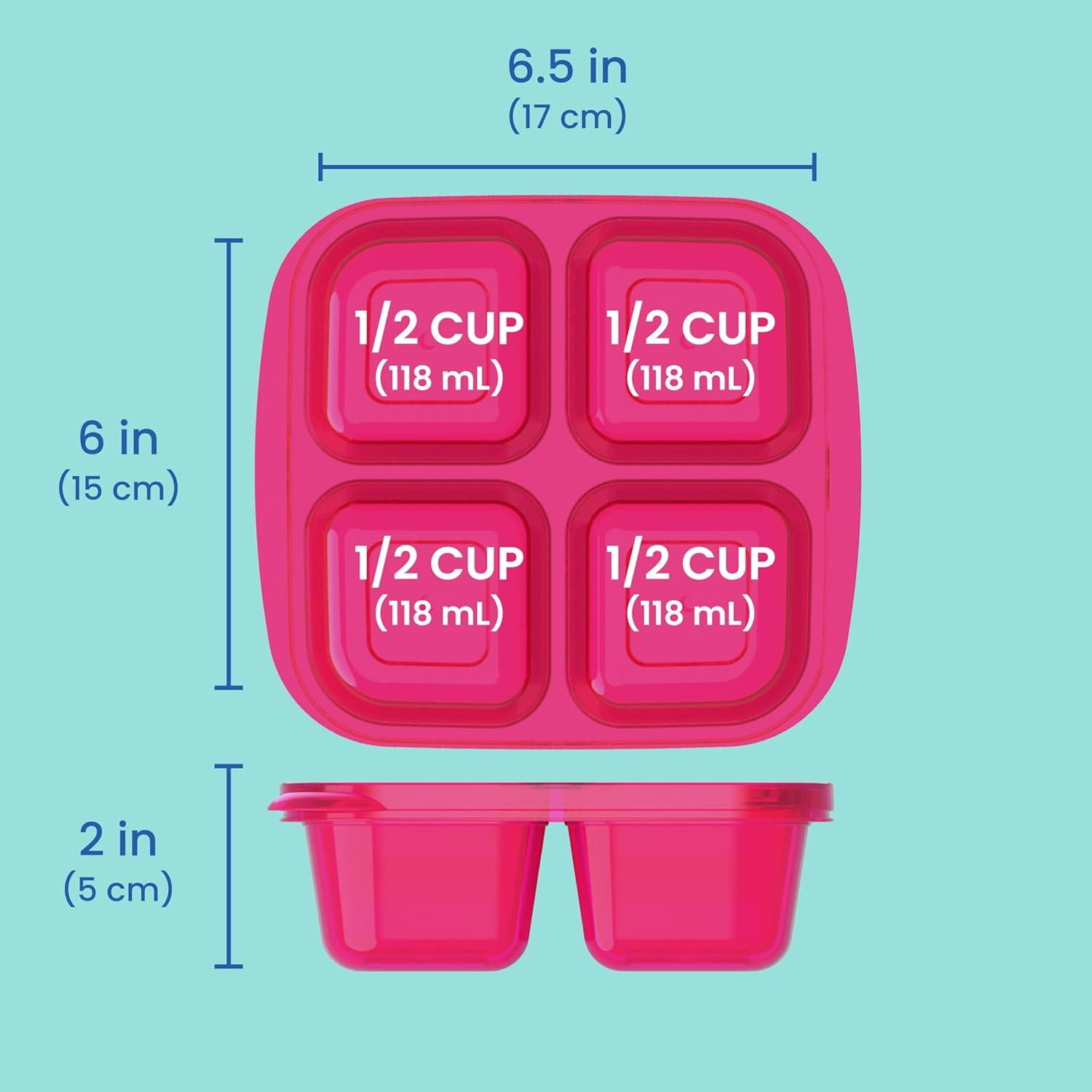 imageBentgo Easyboxes 4Compartment Snack Containers  20Piece Set with 10 Trays ampamp 10 CustomFit Lids to Seal in Freshness  Reusable Food Storage ampamp Meal Prep Bento BPAFree Containers Jewel BrightsJewel Brights