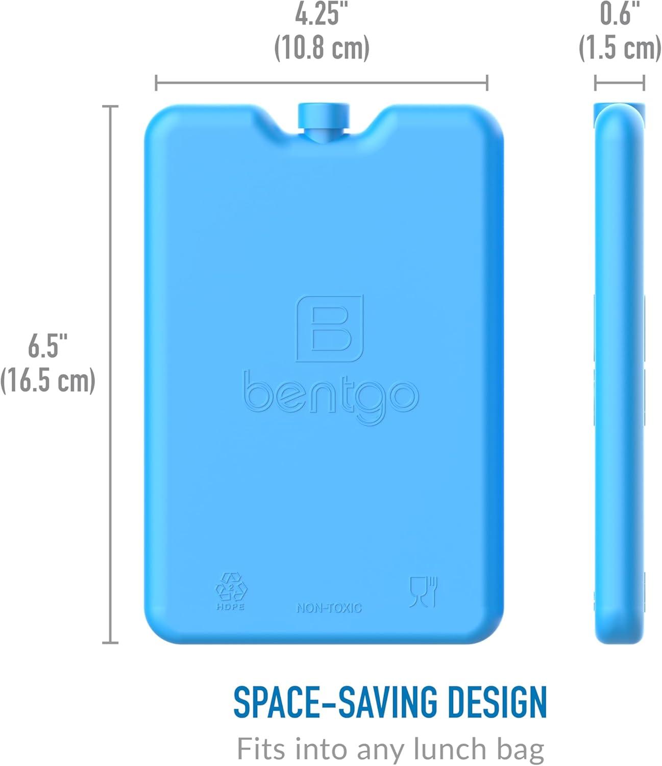 imageBentgo Ice Lunch Chillers  UltraThin Ice Packs Perfect for Everyday Use in Lunch Bags Lunch Boxes and Coolers  4 Pack BlueBlue