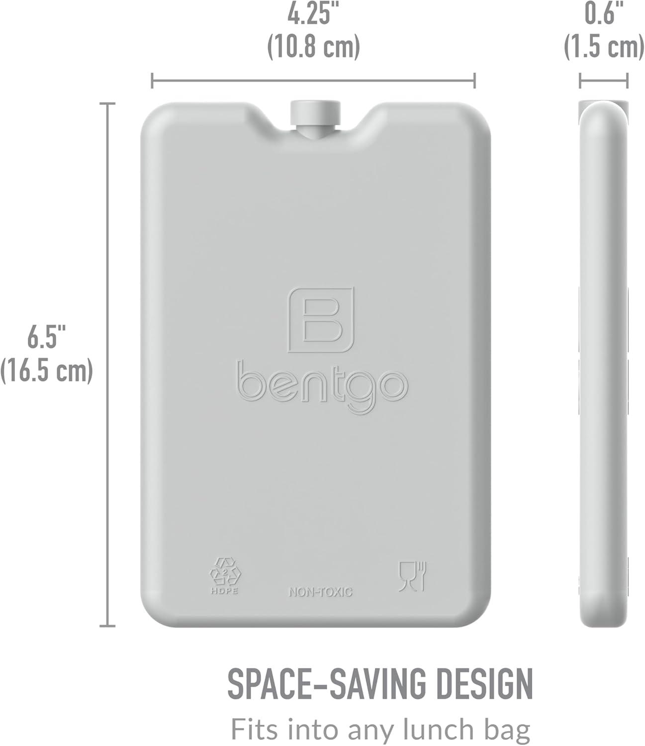 imageBentgo Ice Lunch Chillers  UltraThin Ice Packs Perfect for Everyday Use in Lunch Bags Lunch Boxes and Coolers  4 Pack BlueGray