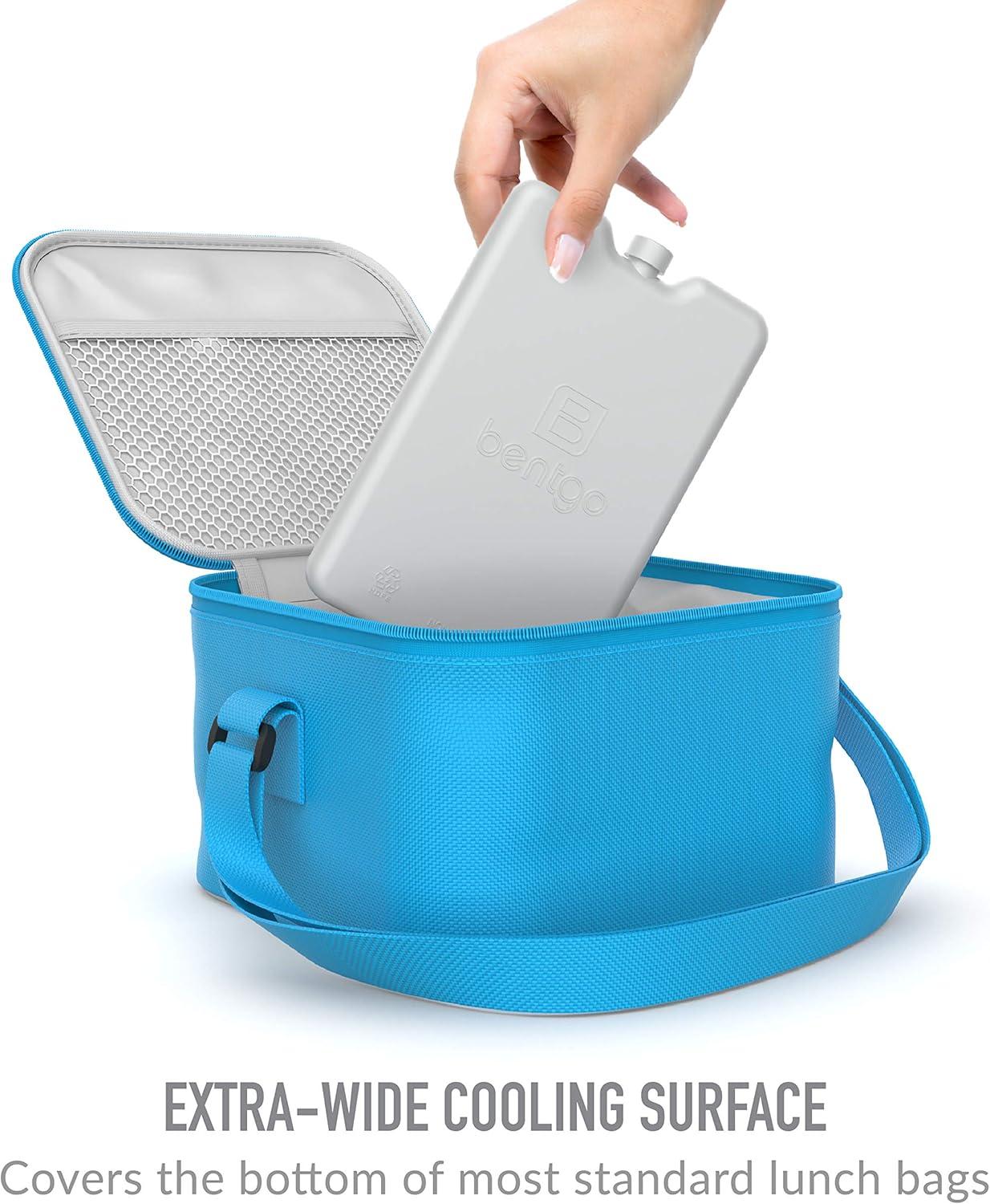 imageBentgo Ice Lunch Chillers  UltraThin Ice Packs Perfect for Everyday Use in Lunch Bags Lunch Boxes and Coolers  4 Pack BlueGray