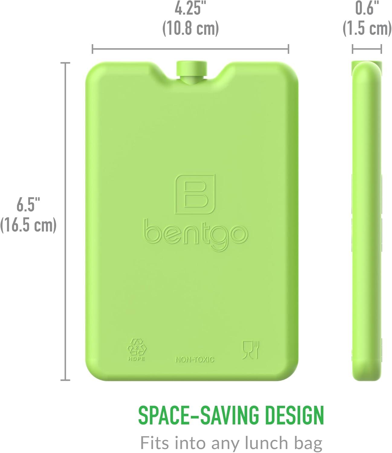 imageBentgo Ice Lunch Chillers  UltraThin Ice Packs Perfect for Everyday Use in Lunch Bags Lunch Boxes and Coolers  4 Pack BlueGreen