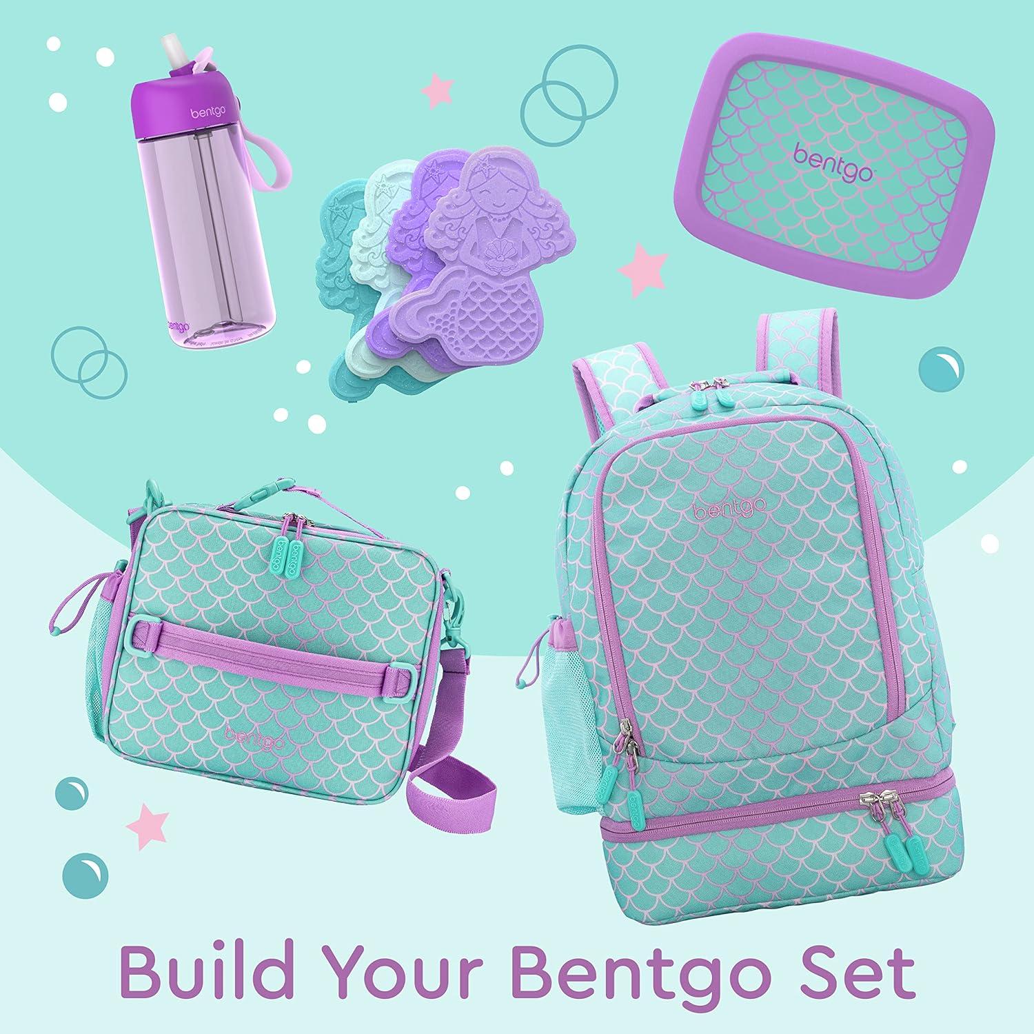 imageBentgo Kids 2in1 Backpack ampamp Insulated Lunch Bag  Durable 16 Backpack ampamp Lunch Container in Unique Prints for School ampamp Travel  Water Resistant Padded ampamp Large Compartments FairiesMermaid Scales