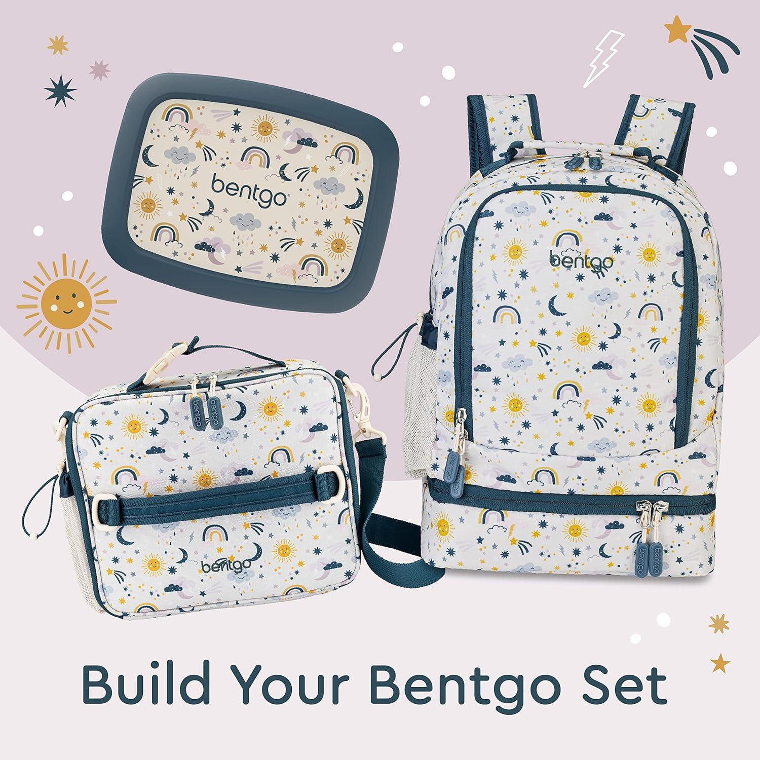 imageBentgo Kids 2in1 Backpack ampamp Insulated Lunch Bag  Durable 16 Backpack ampamp Lunch Container in Unique Prints for School ampamp Travel  Water Resistant Padded ampamp Large Compartments FairiesFriendly Skies