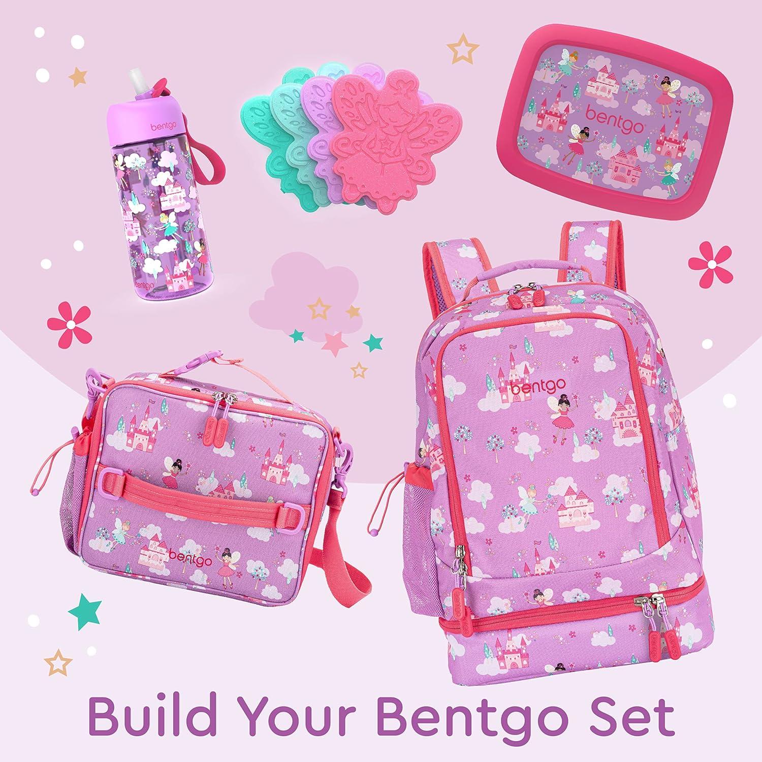 imageBentgo Kids 2in1 Backpack ampamp Insulated Lunch Bag  Durable 16 Backpack ampamp Lunch Container in Unique Prints for School ampamp Travel  Water Resistant Padded ampamp Large Compartments FairiesFairies