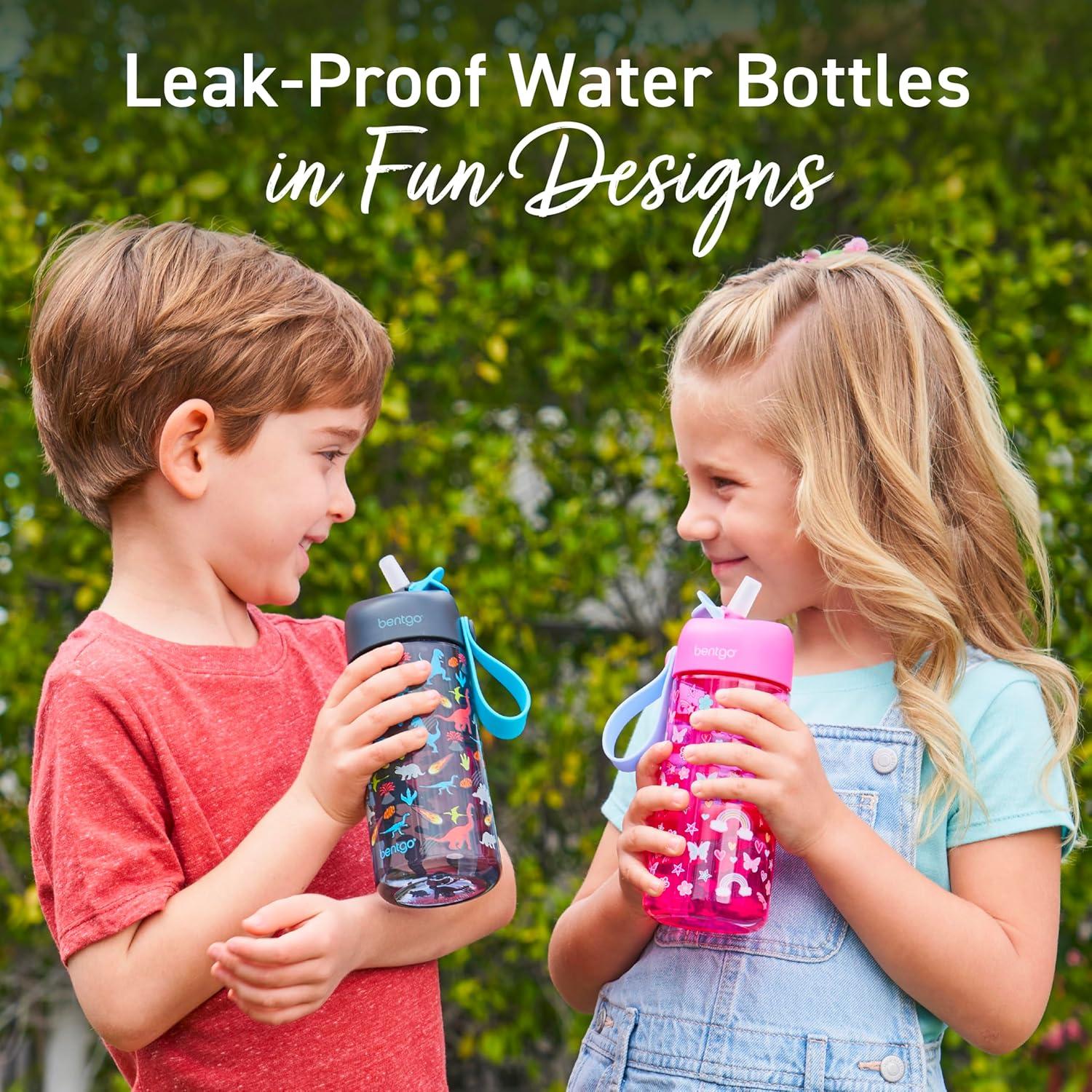 imageBentgo Kids Water Bottle  LeakProof Durable Tritan BPAFree 15 oz Cup for KidsToddlers Ages 3 Safe Sip Spout Carrying Handle ampamp Dishwasher Safe for School Sports Daycare ampamp Camp PurpleDinosaur