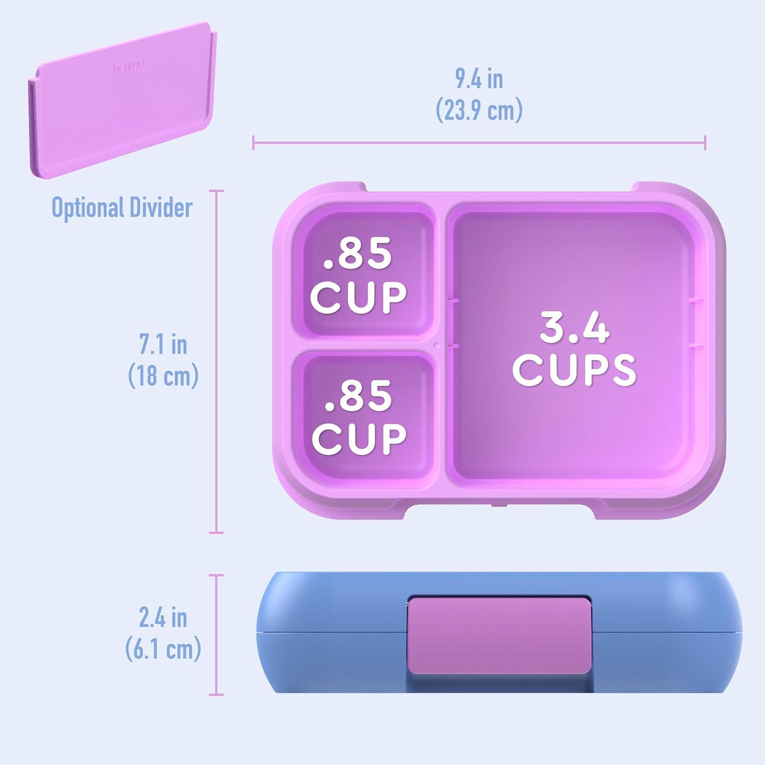 imageBentgo Pop  LeakProof Lunch Box ampamp Removable Divider for Ages 8 ampamp Teens  Lunch Container Holds 5 Cups of Food 34 Compartments MicrowaveDishwasher Safe 2 Year Warranty PeriwinklePinkPeriwinklePink