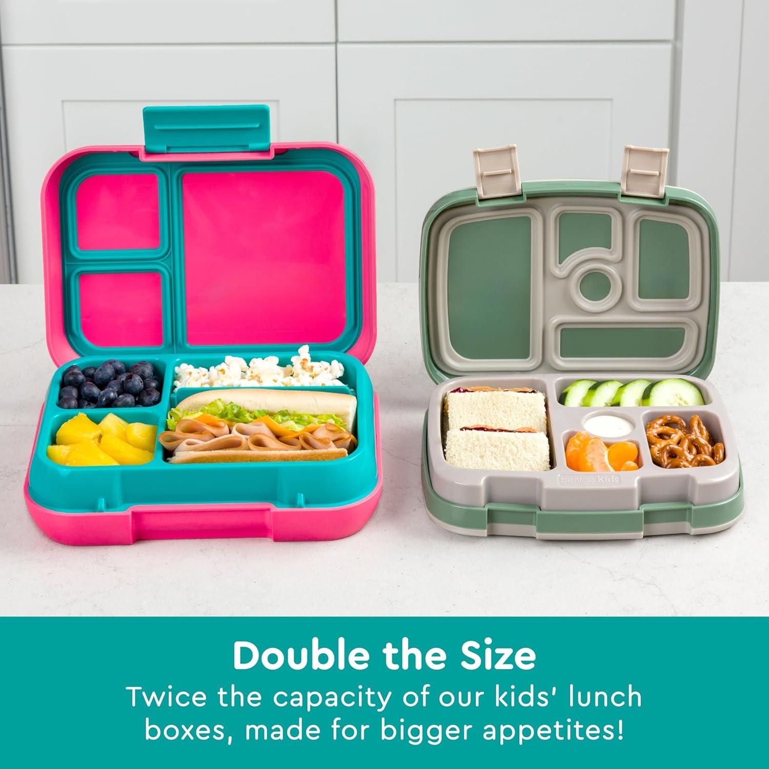 imageBentgo Pop  LeakProof Lunch Box ampamp Removable Divider for Ages 8 ampamp Teens  Lunch Container Holds 5 Cups of Food 34 Compartments MicrowaveDishwasher Safe 2 Year Warranty PeriwinklePinkBright CoralTeal