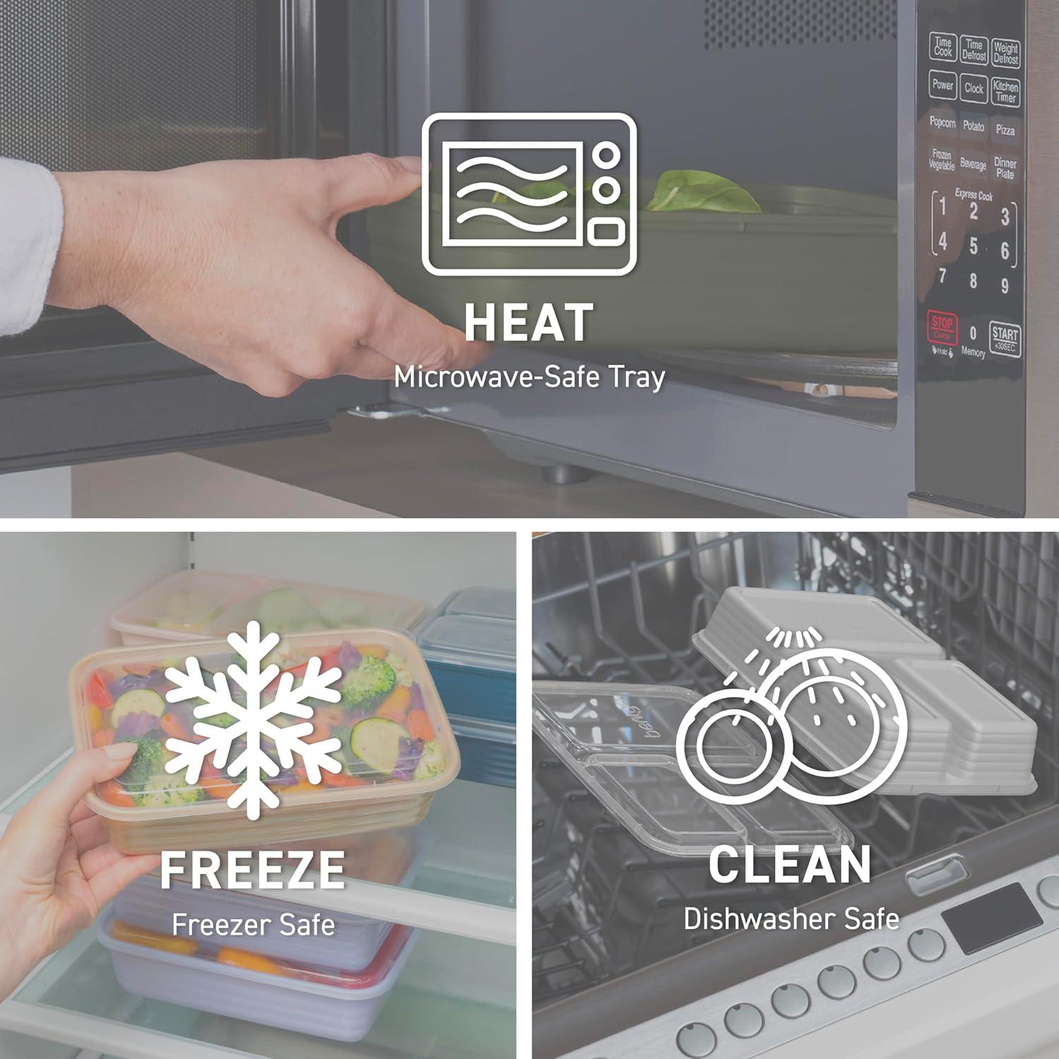 imageBentgo Prep 60Piece Meal Prep Kit  Reusable PFAS ampamp BPAFree Food Containers 1Compartment 2Compartment ampamp 3Compartments  Microwave Freezer ampamp Dishwasher Safe Gleam MetallicsRich Shades