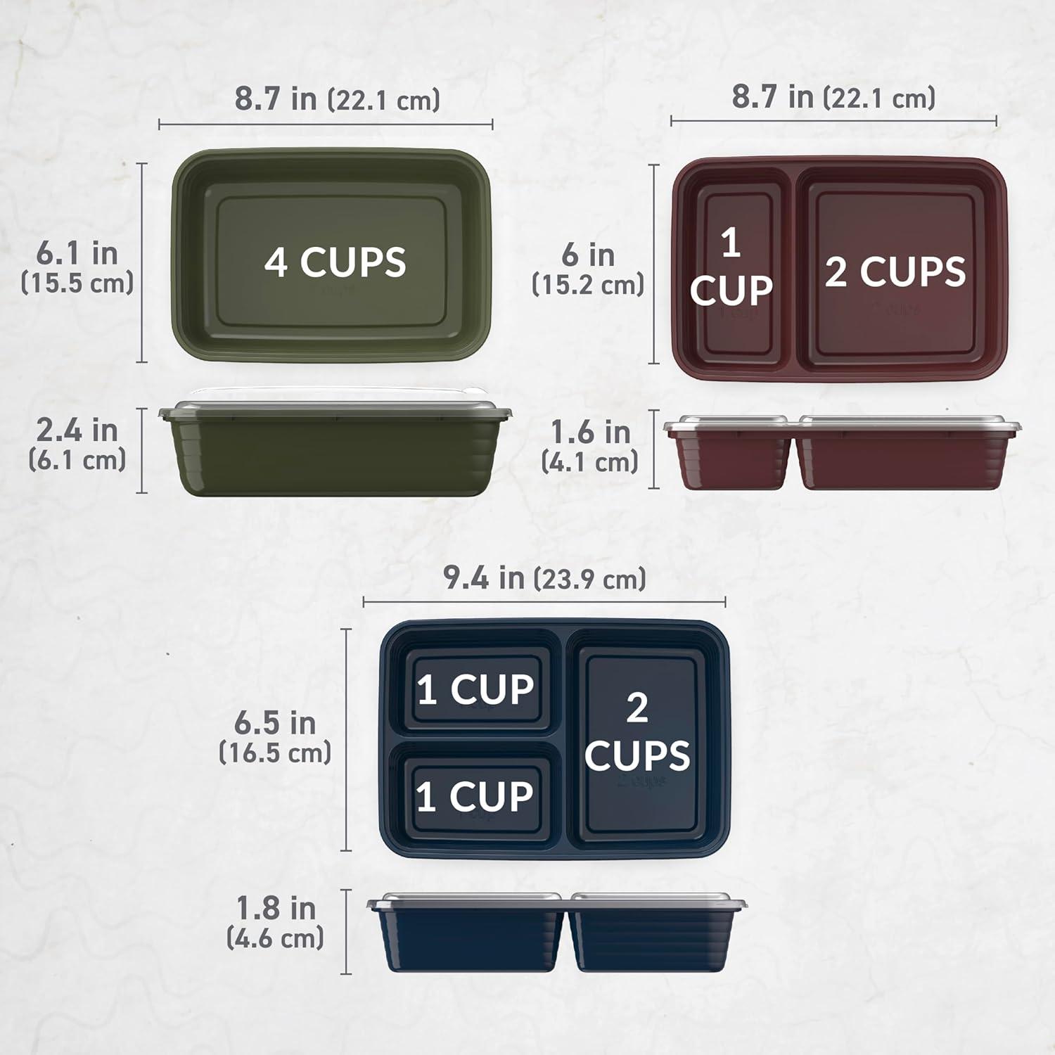 imageBentgo Prep 60Piece Meal Prep Kit  Reusable PFAS ampamp BPAFree Food Containers 1Compartment 2Compartment ampamp 3Compartments  Microwave Freezer ampamp Dishwasher Safe Gleam MetallicsRich Shades