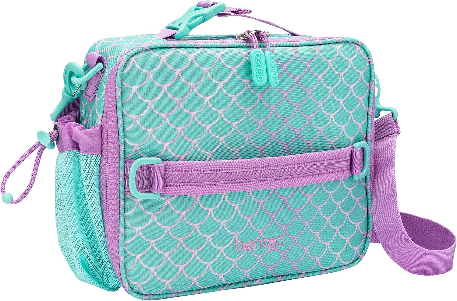 imageBentgo Prints Insulated Lunch Bag Set With Kids BentoStyle Lunch Box Mermaid Scales