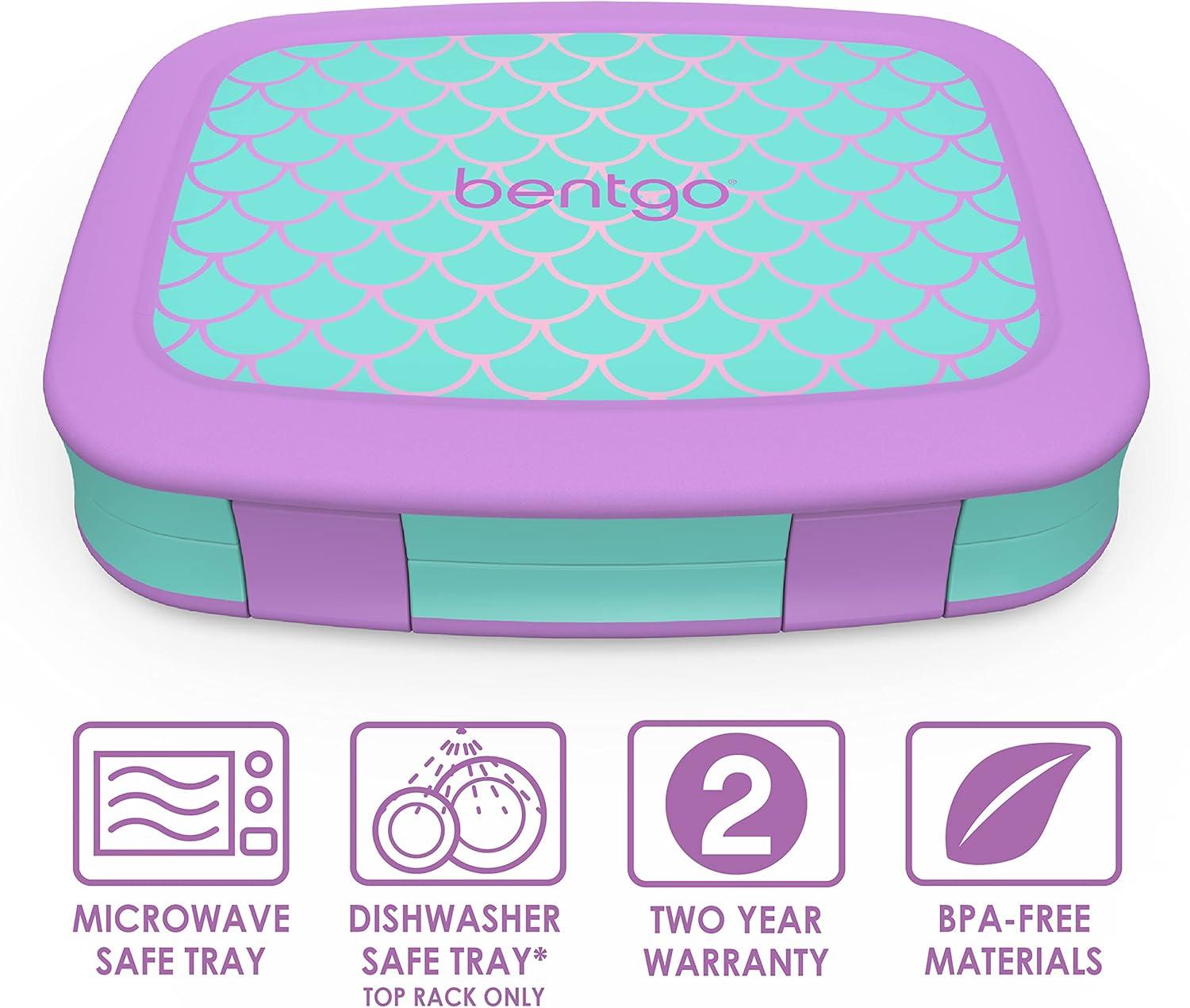imageBentgo Prints Insulated Lunch Bag Set With Kids BentoStyle Lunch Box Mermaid Scales