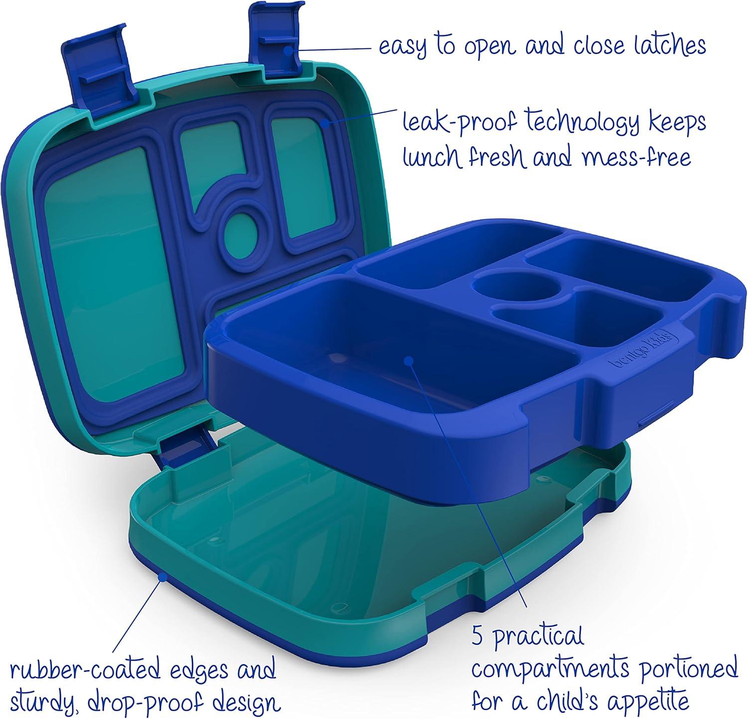 imageBentgo Prints Insulated Lunch Bag Set With Kids BentoStyle Lunch Box Shark