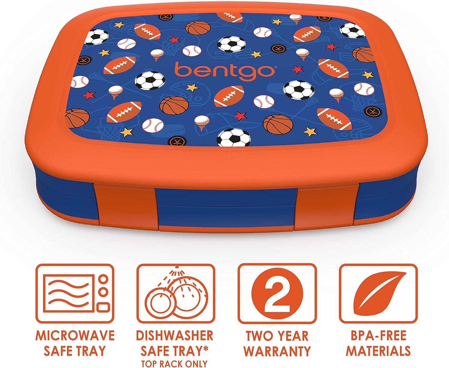 imageBentgo Prints Insulated Lunch Bag Set With Kids BentoStyle Lunch Box Sports