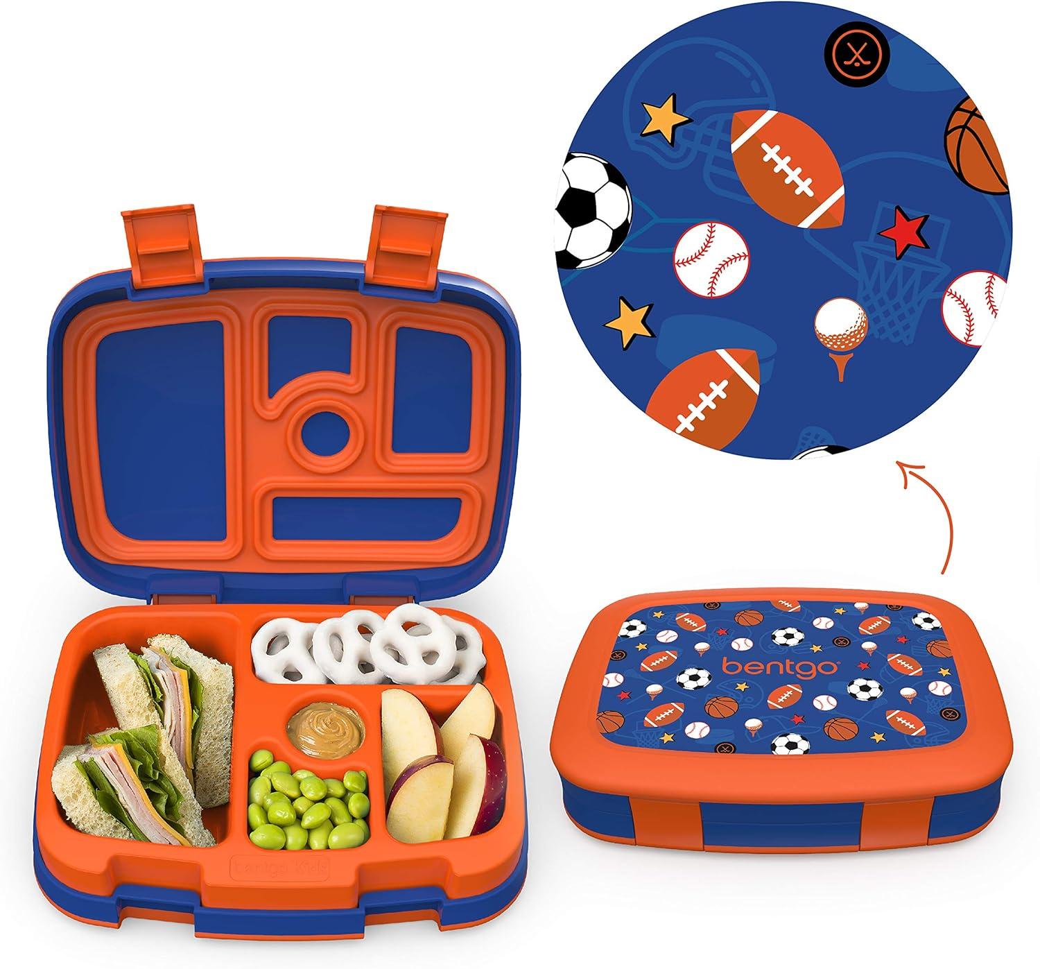 imageBentgo Prints Insulated Lunch Bag Set With Kids BentoStyle Lunch Box Sports