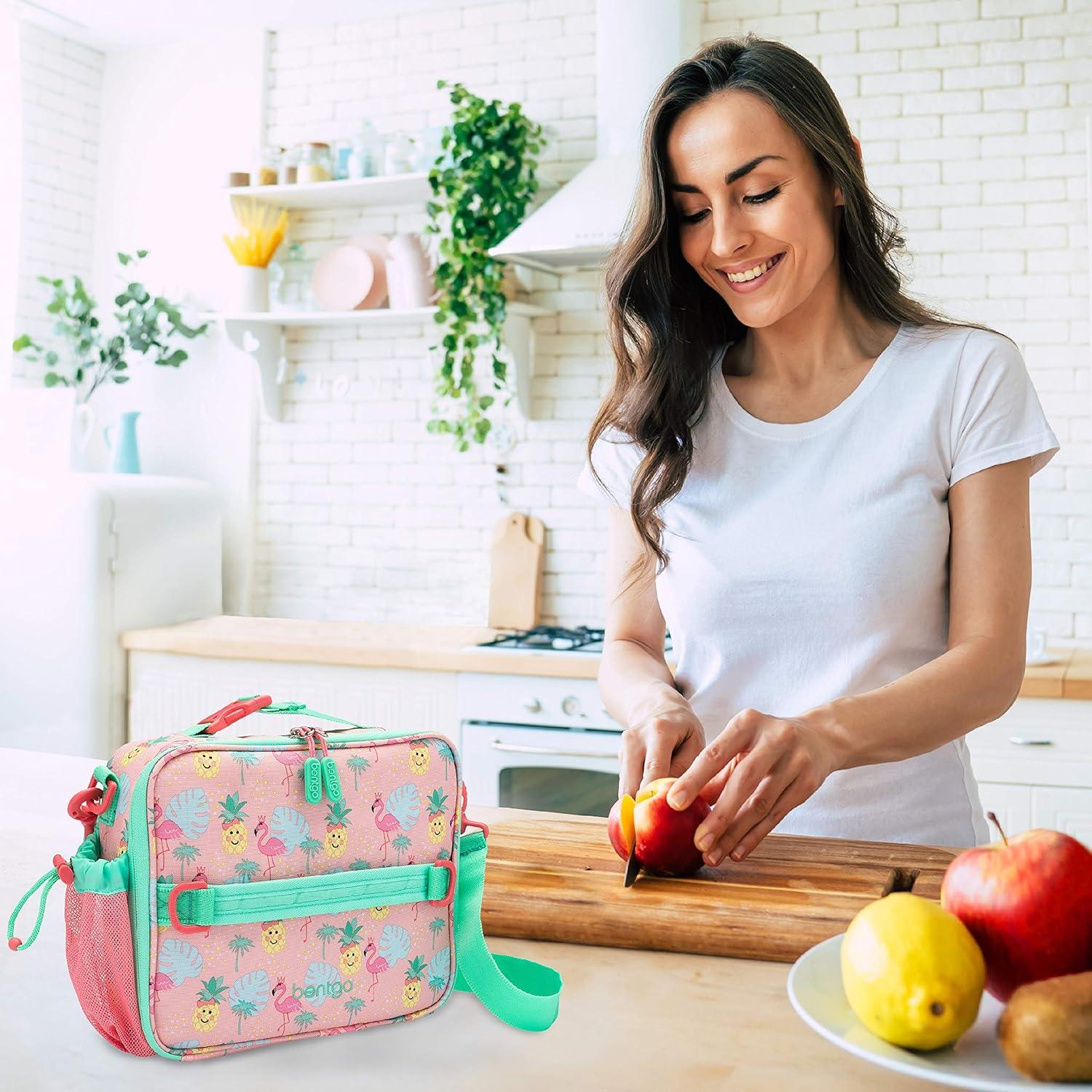 imageBentgo Prints Insulated Lunch Bag Set With Kids BentoStyle Lunch Box Tropical