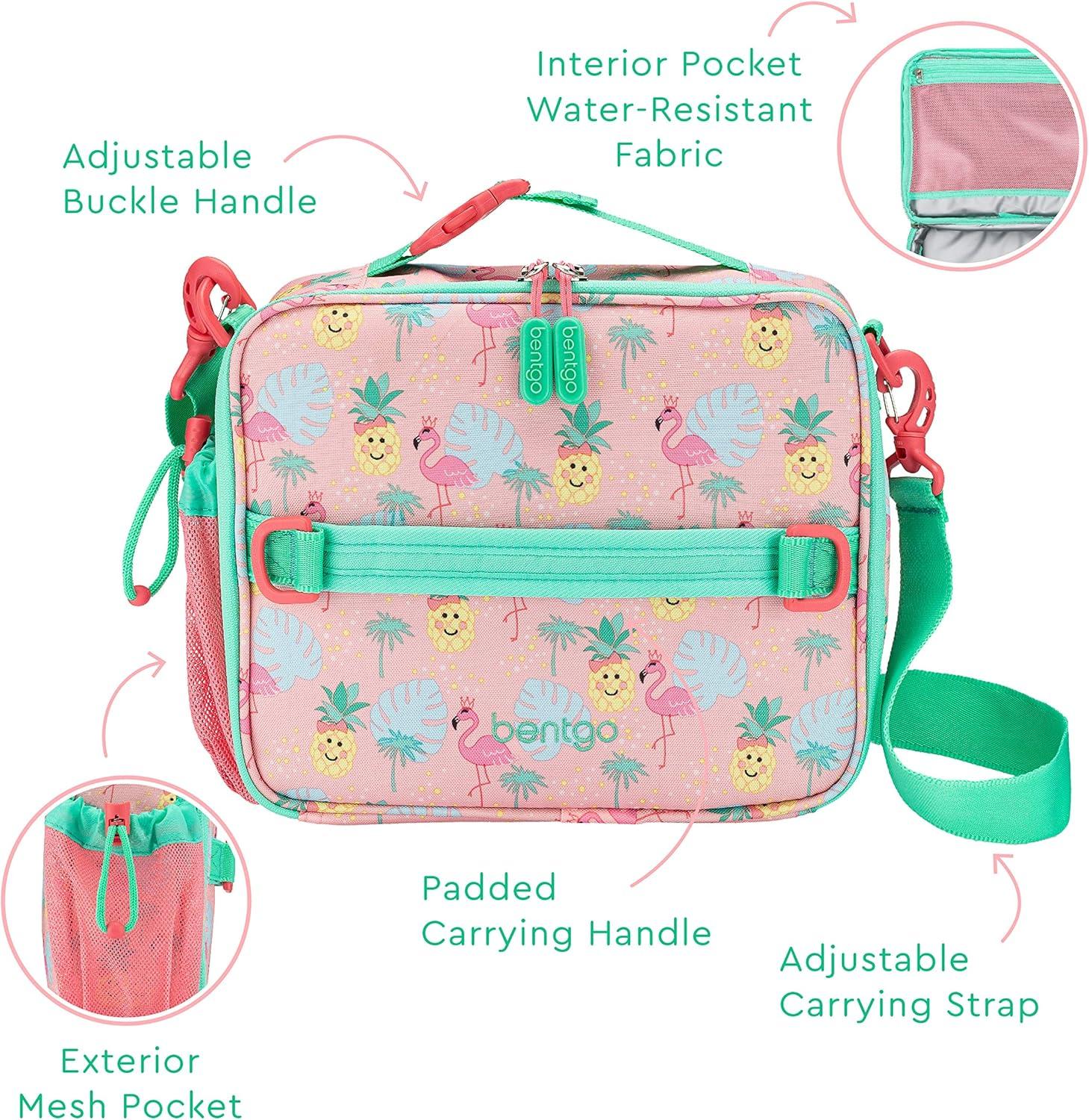 imageBentgo Prints Insulated Lunch Bag Set With Kids BentoStyle Lunch Box Tropical