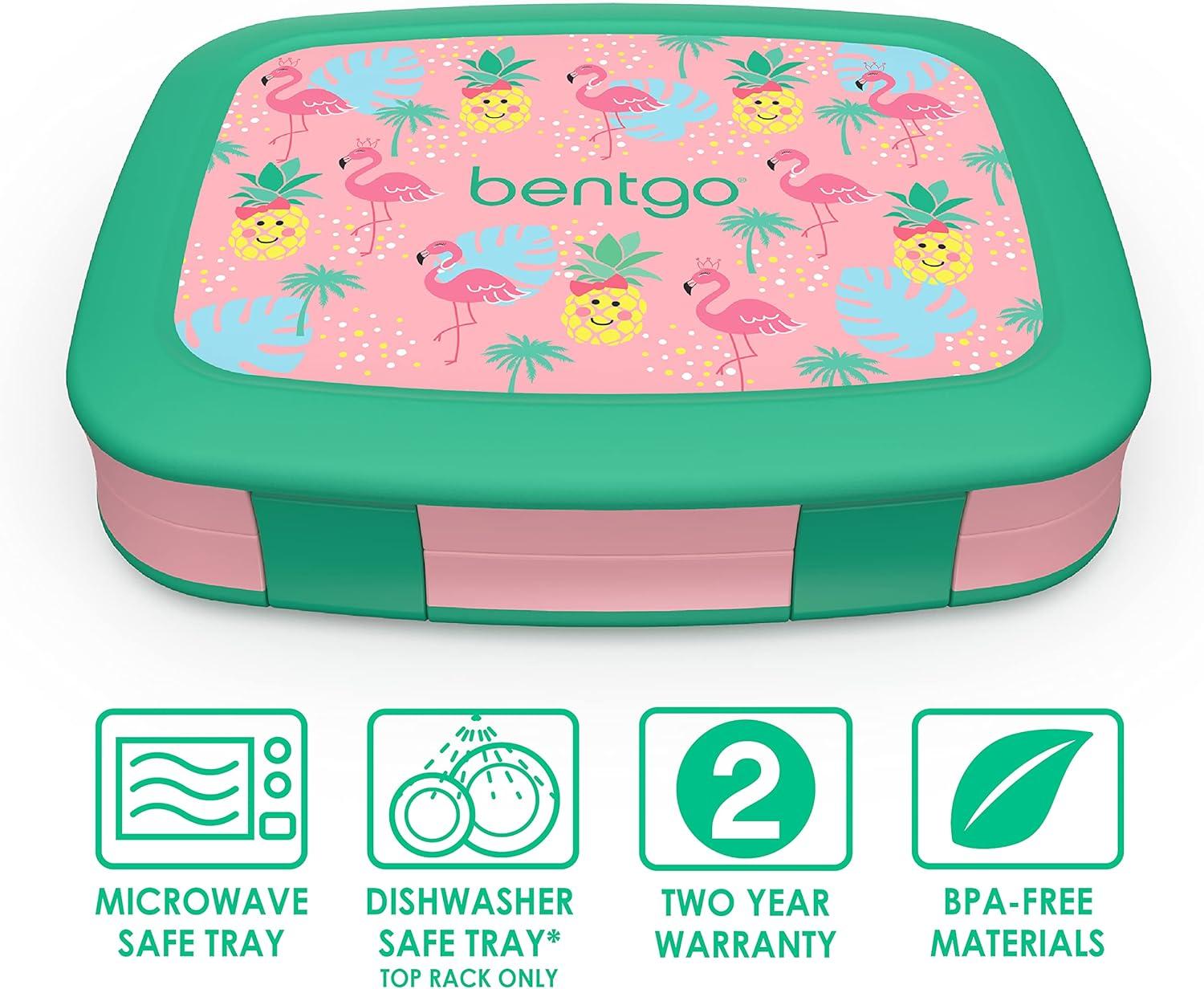 imageBentgo Prints Insulated Lunch Bag Set With Kids BentoStyle Lunch Box Tropical