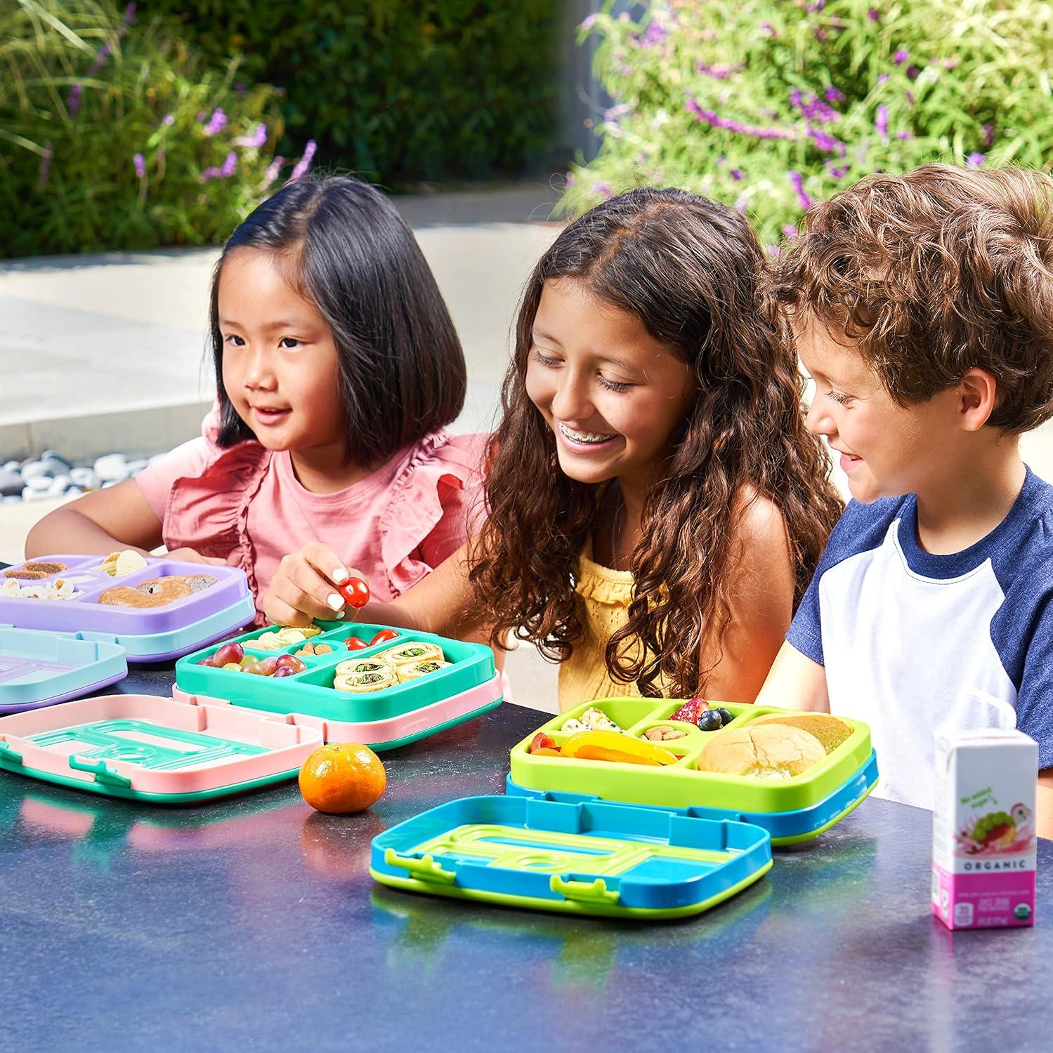 imageBentgo Prints Insulated Lunch Bag Set With Kids BentoStyle Lunch Box and 4 Reusable Ice Packs Unicorn