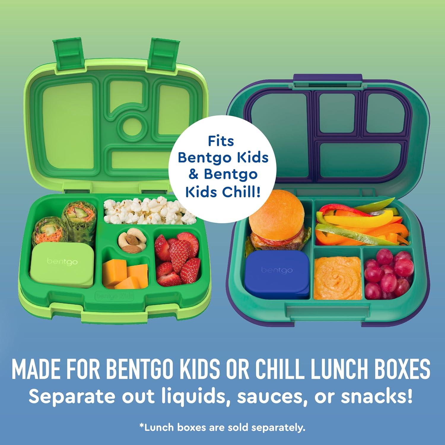 imageBentgo Sidekicks 2Pack Silicone Container Set  Dipping Sauce Cups for Condiments ampamp Small Snacks Reusable Durable ampamp LeakProof Liquid Storage Salad Dressing Container  26 oz Gray ampamp AquaBlue  Green