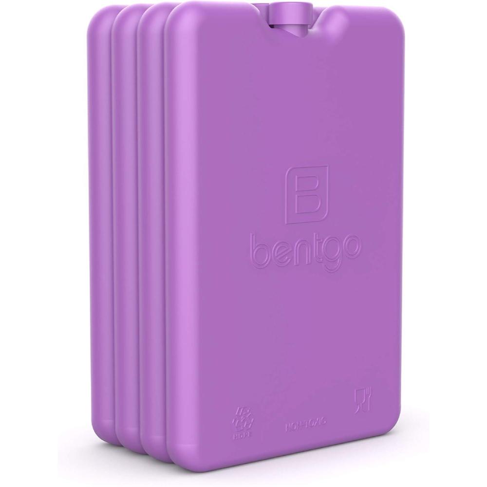 imageBentgo Ice Lunch Chillers  UltraThin Ice Packs Perfect for Everyday Use in Lunch Bags Lunch Boxes and Coolers  4 Pack BluePurple