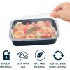 imageBentgo 20Piece Lightweight Durable Reusable BPAFree 1Compartment Containers  Microwave Freezer Dishwasher Safe  Blush PinkNavy Blue