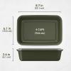 imageBentgo 20Piece Lightweight Durable Reusable BPAFree 1Compartment Containers  Microwave Freezer Dishwasher Safe  Navy BlueKhaki Green
