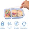 imageBentgo 20Piece Lightweight Durable Reusable BPAFree 2Compartment Containers  Microwave Freezer Dishwasher Safe  SkyPeriwinkle