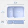 imageBentgo 20Piece Lightweight Durable Reusable BPAFree 2Compartment Containers  Microwave Freezer Dishwasher Safe  SkyPeriwinkle